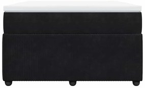 Cama boxspring com colchão 120x200 cm veludo preto
