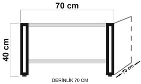 Conjunto de Mobiliário de Sala Cosmo – Pinho Atlântico e Preto – Tv Un