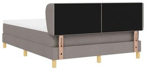 Camas Box com Colchão vidaXL - Taupe, 140x190 cm, Tecido