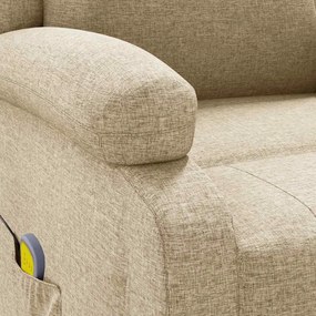 Poltrona de massagens tecido cor creme