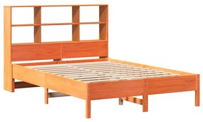 Cama com estante sem colchão 140x190 cm pinho maciço