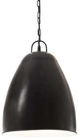Candeeiro suspenso industrial redondo 25 W 32 cm E27 preto