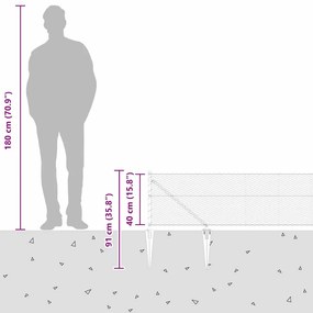 Cerca Hexagonal vidaXL Cinza 0,4x100 m Aço