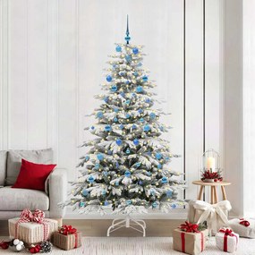 vidaXL Árvore de Natal Articulada Artificial Branco 210 cm PE e PVC