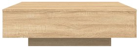 Mesa de centro com luzes LED 100x100x31 cm carvalho sonoma