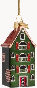Ornamento de árvore de Natal artesanal Amsterdam Canal House