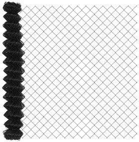 Cerca de Arame com 7 Postes Flangeados 1.4x10 m Aço Galvanizado