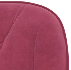 Cadeiras de jantar 2 pcs veludo vermelho tinto
