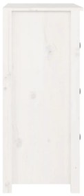 Aparador 70x35x80 cm madeira de pinho maciça branco
