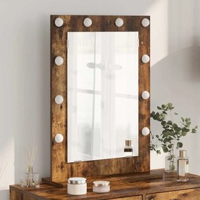 vidaXL Espelho de Vaidade Retangular Carvalho Defumado 70 x 50 x 18 cm