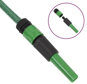 Mangueira de jardim com conjunto de encaixe 0,75" 10m PVC verde