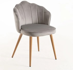 Cadeira Blume Veludo - Cinza