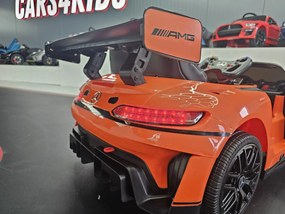 Carro elétrico para crianças Mercedes GT3 12 Pneus EVA, Assento de couro sintético Laranja