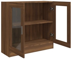 Vitrine 82,5x30,5x80 cm derivados madeira carvalho castanho