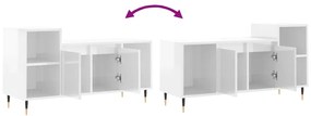 Móvel para TV 100x35x55 cm derivados madeira branco brilhante