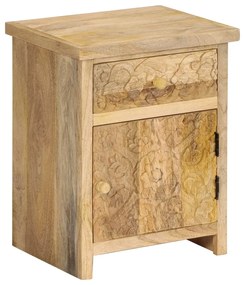 Mesa de cabeceira em madeira de mangueira maciça 40x30x50 cm