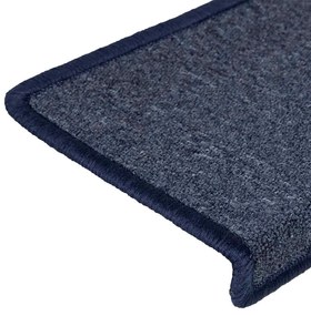 Tapetes de escadas 30 pcs 65x21x4 cm cinzento e azul