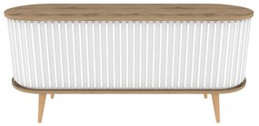 Móvel TV Stor – Carvalho Oud Branco – 140 cm x 43 cm x 64 cm