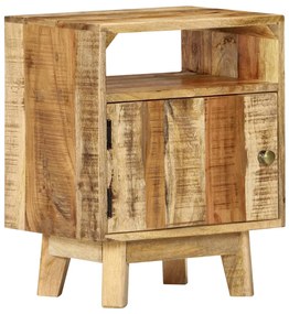 vidaXL Mesa de cabeceira 40x30x50 cm madeira de mangueira áspera