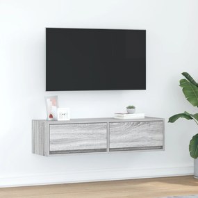 Aparador de TV vidaXL Cinza Sonoma 100x31x25,5 cm Madeira Derivada