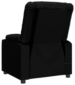 Poltrona reclinável couro artificial preto