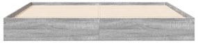 Estrutura de cama 120x200 cm derivados de madeira cinza sonoma