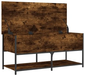 Banco arrumação 100x42,5x47cm derivados madeira carvalho fumado