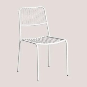 Pacote de 4 cadeiras de jardim empilháveis Elton Branco & - Sklum