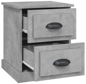 Mesa de cabeceira 39x39x47,5 cm derivados madeira cinza cimento