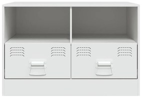 Móveis de TV 2 pcs 67x39x44 cm aço branco
