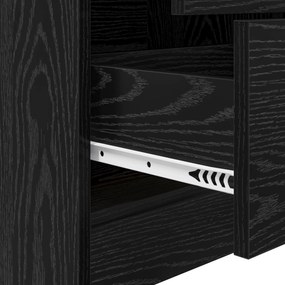 Mesa com Armazenamento Carvalho Preto Madeira Derivada