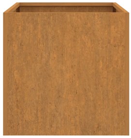 Vaso/floreira 62x30x29 cm aço corten