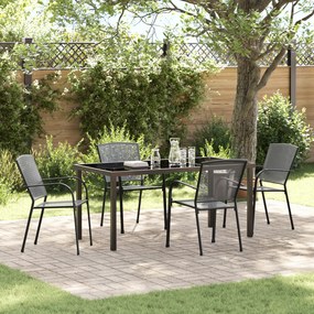 vidaXL Conjunto de Jantar de Jardim 5 Peças Antracite Aço