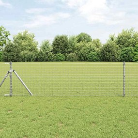 Postes de Cerca vidaXL 26 pcs Ø32 mm 80 cm Aço Galvanizado