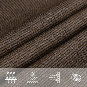 Para-sol estilo vela 160 g/m² 3,6x3,6 m PEAD castanho