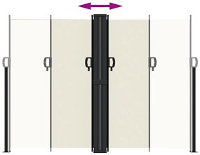 Toldo lateral retrátil 180x600 cm cor creme
