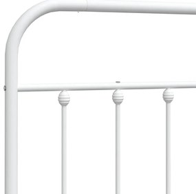 Cabeceira de cama 200 cm metal branco