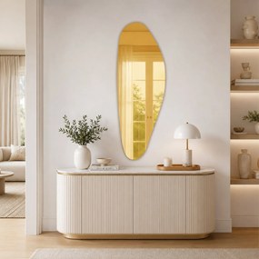 Espelho com acabamento dourado Pure R46