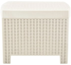 Conjunto lounge para jardim 3 pcs plástico branco