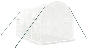 Estufa com estrutura de aço 8 m² 4x2x2 m branco