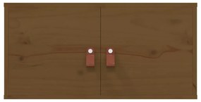 Armários de parede 2 pcs 60x30x30 cm pinho maciço castanho-mel