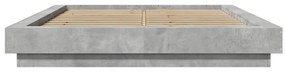 Estrutura de cama 140x200 cm derivados de madeira cinza cimento