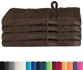 Panos de prato 4 pcs Castanho 15 x 21 cm Algodão