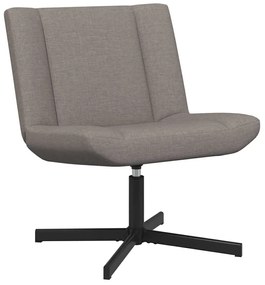 Cadeira de Acento Taupe Tecido, Base de Metal Padrão Ergonómica