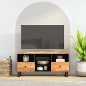 Móvel de TV 100x33x46 cm acácia maciça/derivados de madeira