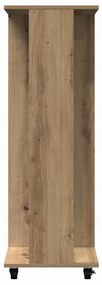 Guarda-roupa com rodas Carvalho Artesanal 102x38x110 cm Madeira Recons