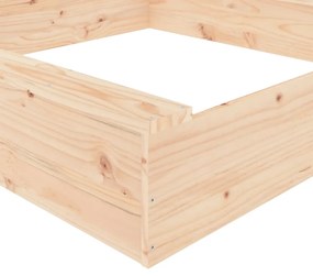 Caixa de areia quadrada com assentos madeira de pinho maciça