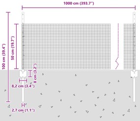 Conjunto de Cerca de Jardim Conjunto de 2 Aço galvanizado Grande