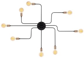 Aplique de Parede Truva – Preto e Bronze – 125 cm