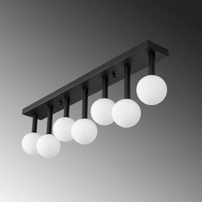 Candeeiro de Teto Even – Preto e Creme – 82 x 10 x 26 cm